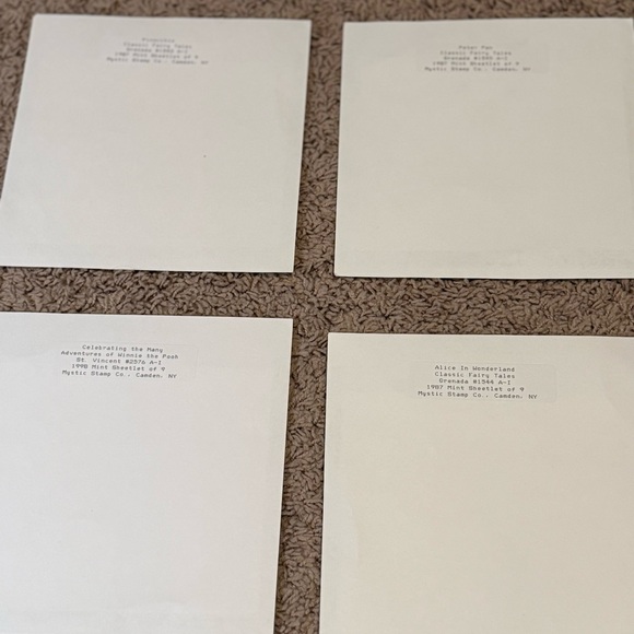 Disney Stamp Sheetlets Lot of 4 MNH•Grenada 1987• St Vincent 1998• Mystic Stamps - Picture 3 of 3